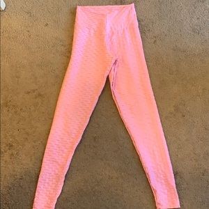 Booty by Brabant pink chrome full length leggings